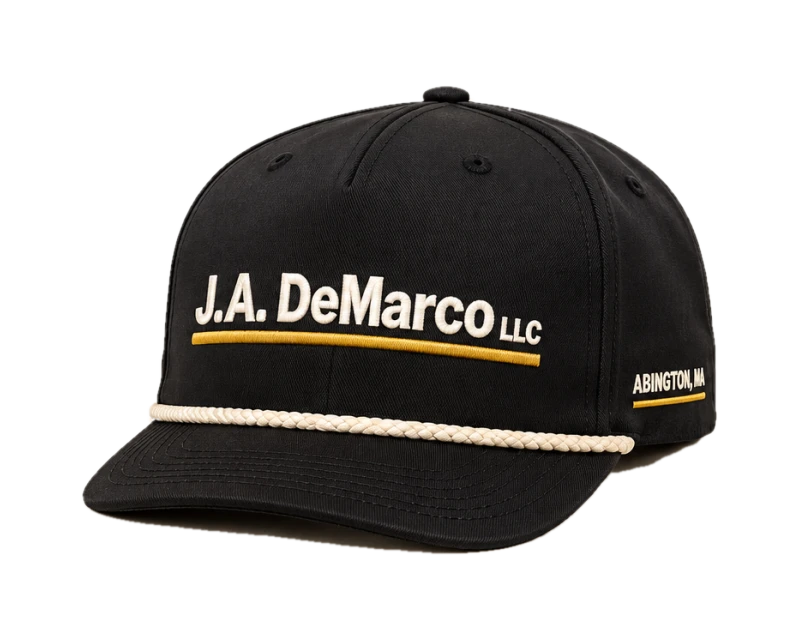 Company Rope Cap: black rope cap, front