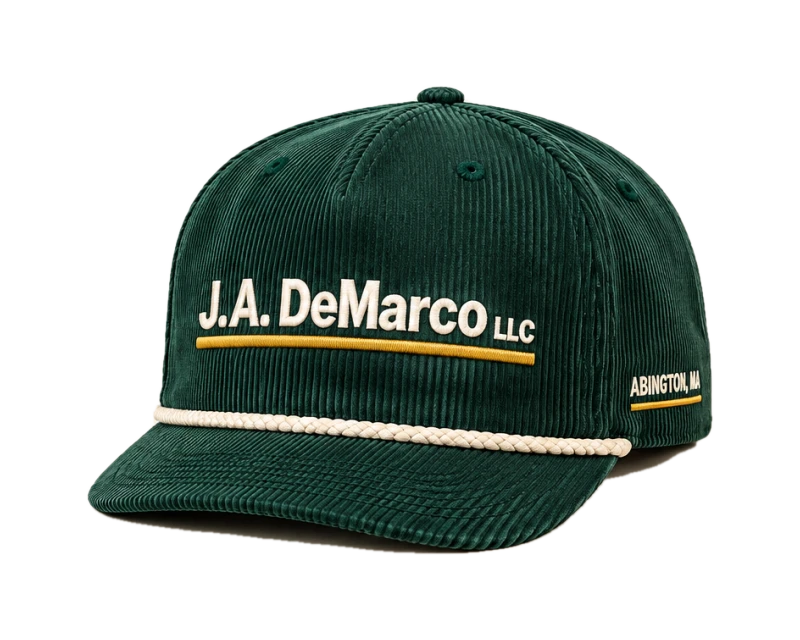 Company Rope Cap: forest corduroy cap, front
