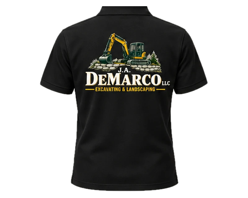 Company Polo: polo, black, back