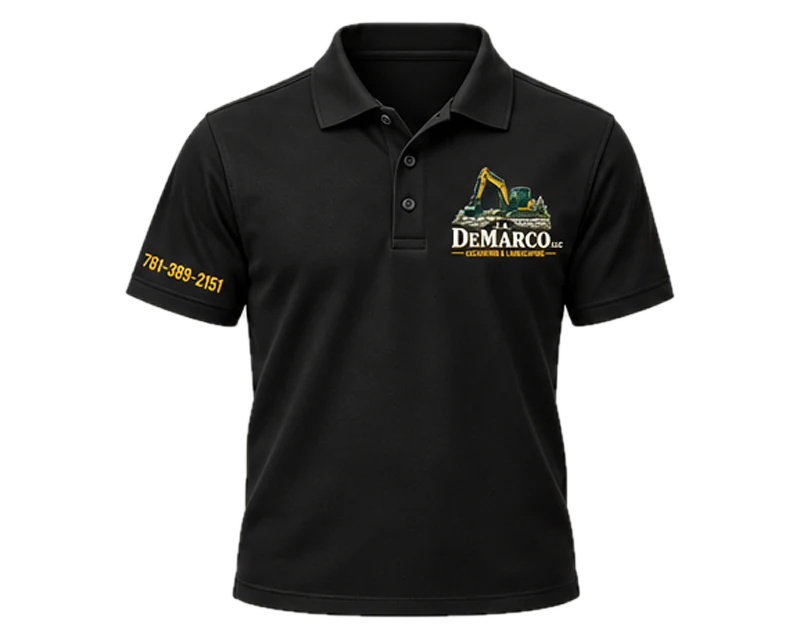 Company Polo: polo, black, front