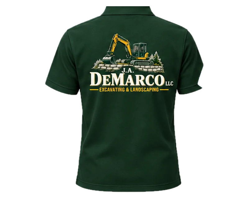 Company Polo: polo, forest green, back