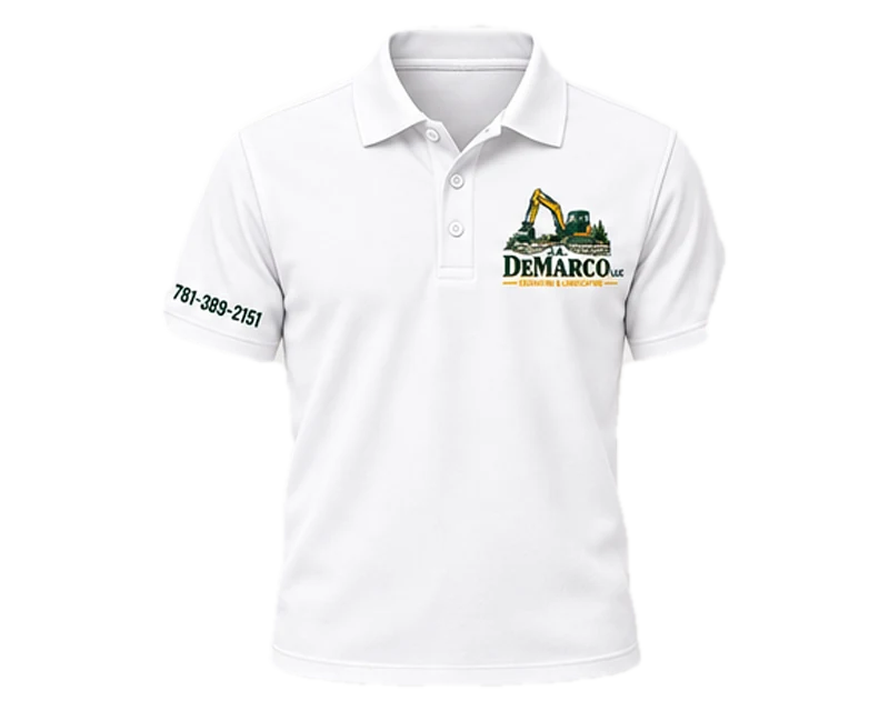 Company Polo: polo, white, front