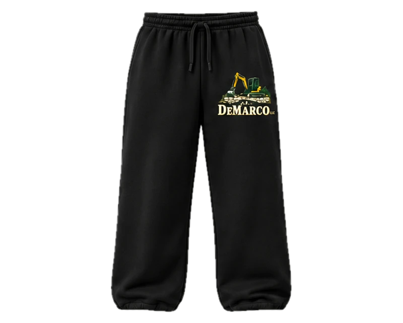 Relaxed Sweatpants: sweatpants, black, front