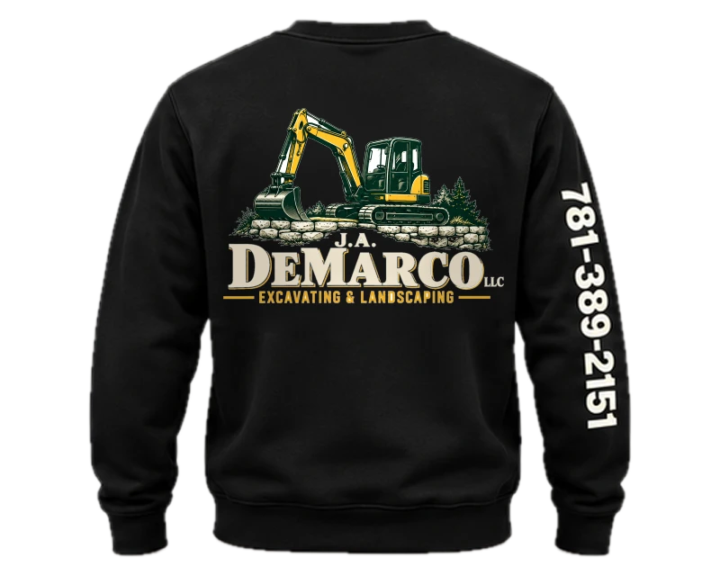 Company Logo Gear: crewneck, black, back