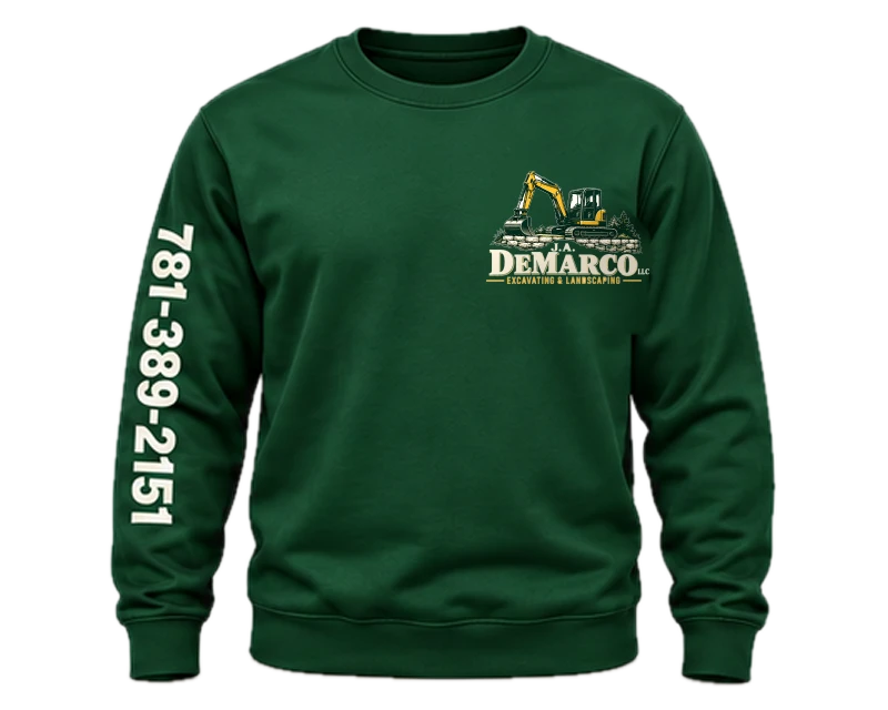 Company Logo Gear: crewneck, forest green, front