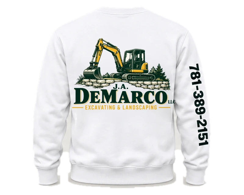 Company Logo Gear: crewneck, white, back