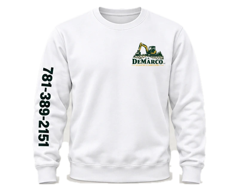 Company Logo Gear: crewneck, white, front