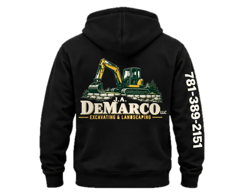 Company Logo Gear: hoodie, black, back
