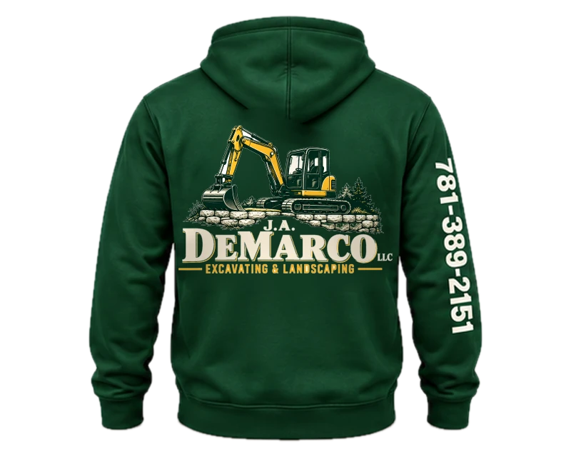 Company Logo Gear: hoodie, forest green, back