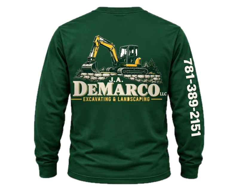 Company Logo Gear: long sleeve, forest green, back