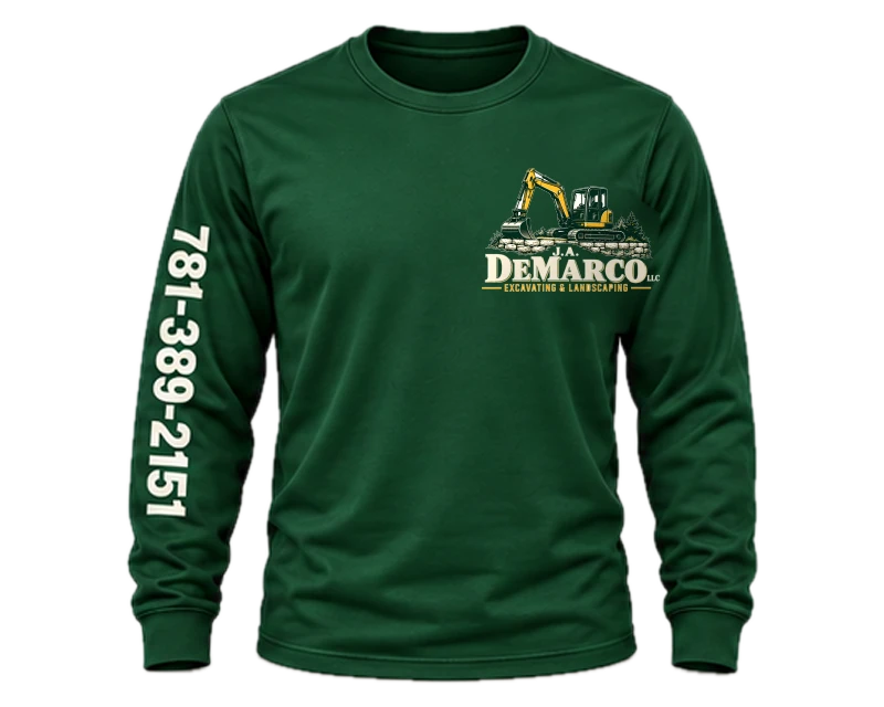 Company Logo Gear: long sleeve, forest green, front