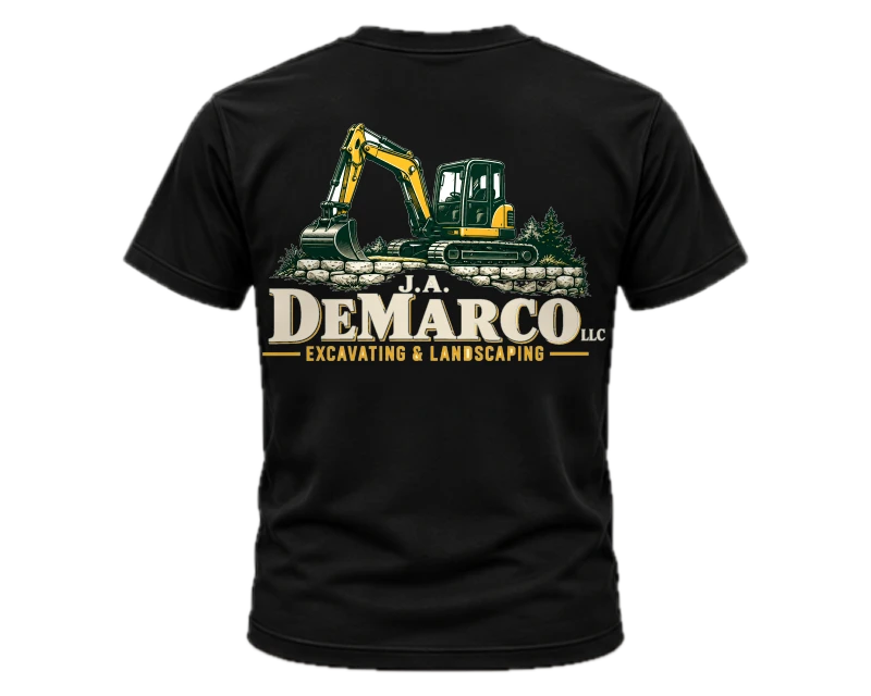 Company Logo Gear: t-shirt, black, back