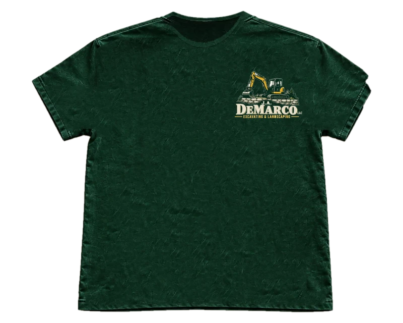 Vintage Excavator oversized T-shirt, forest green, front