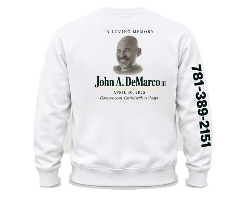 Carried With Us: crewneck, white, back