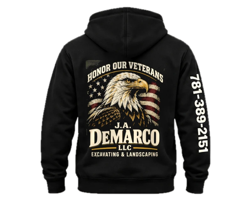 Honor Our Veterans: hoodie, black, back