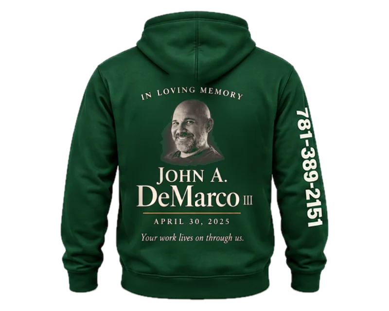 Carried Forward: hoodie, forest green, back