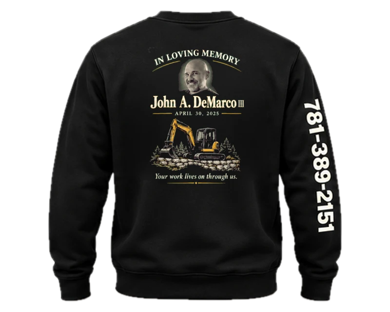 His Work Lives On: crewneck, black, back