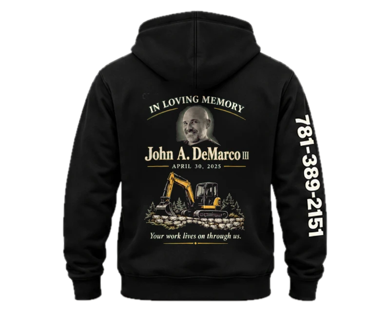 His Work Lives On: hoodie, black, back