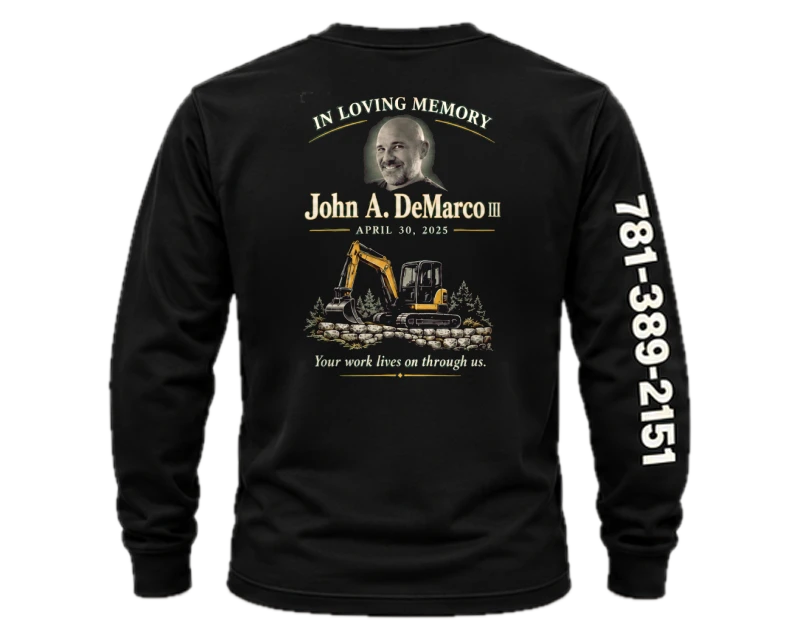 His Work Lives On: long sleeve, black, back