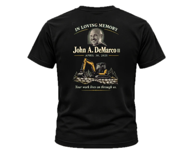His Work Lives On: t-shirt, black, back