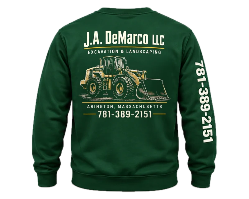 Loader: crewneck, forest green, back