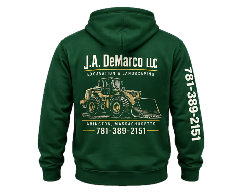Loader: hoodie, forest green, back