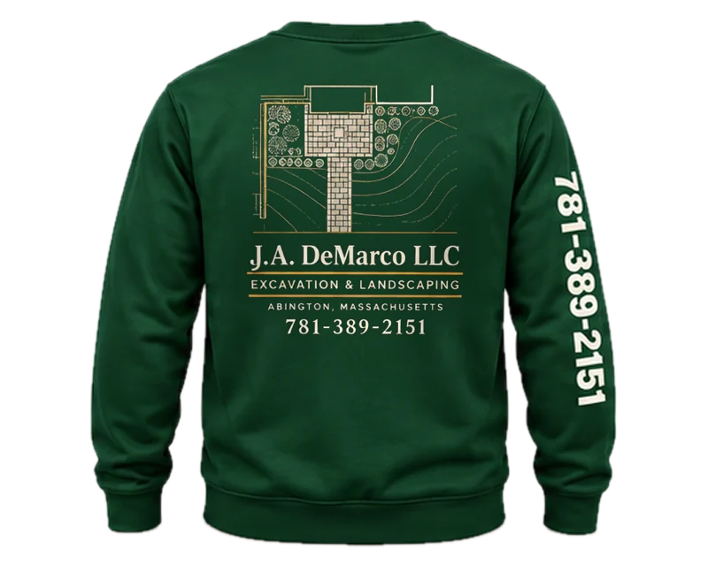 Site Plan: crewneck, forest green, back