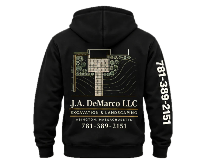 Site Plan: hoodie, black, back