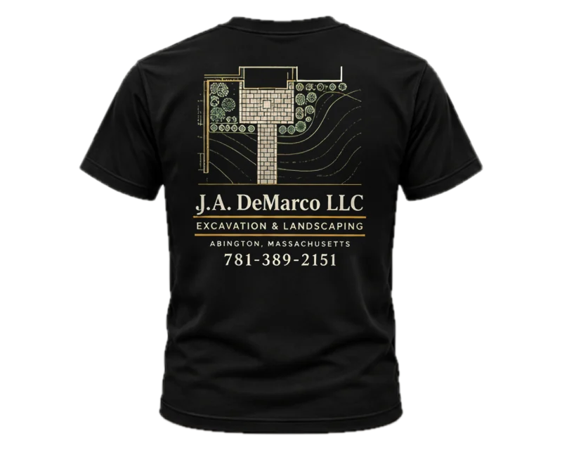 Site Plan: t-shirt, black, back