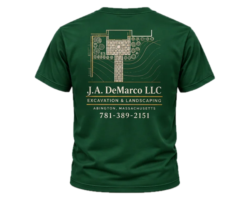 Site Plan: t-shirt, forest green, back