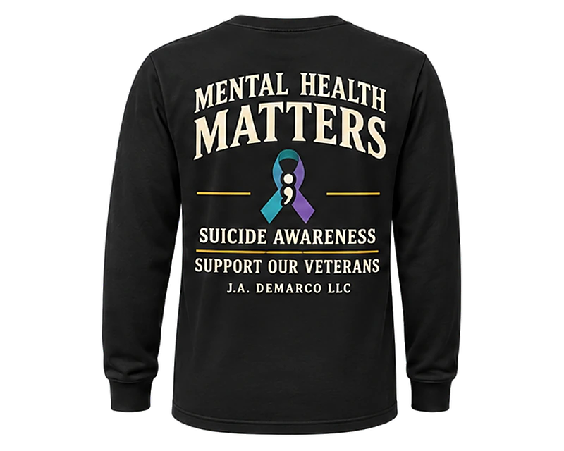 Mental Health Matters: long sleeve, black, back